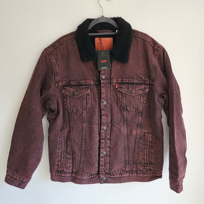 Levi Men Trucker Jacket Red M