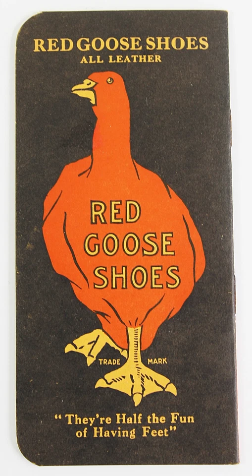 Zapatos de ganso rojo Friedman Shelby de la década de 1910 cuaderno publicitario bonitas cubiertas Foto 2 de 4