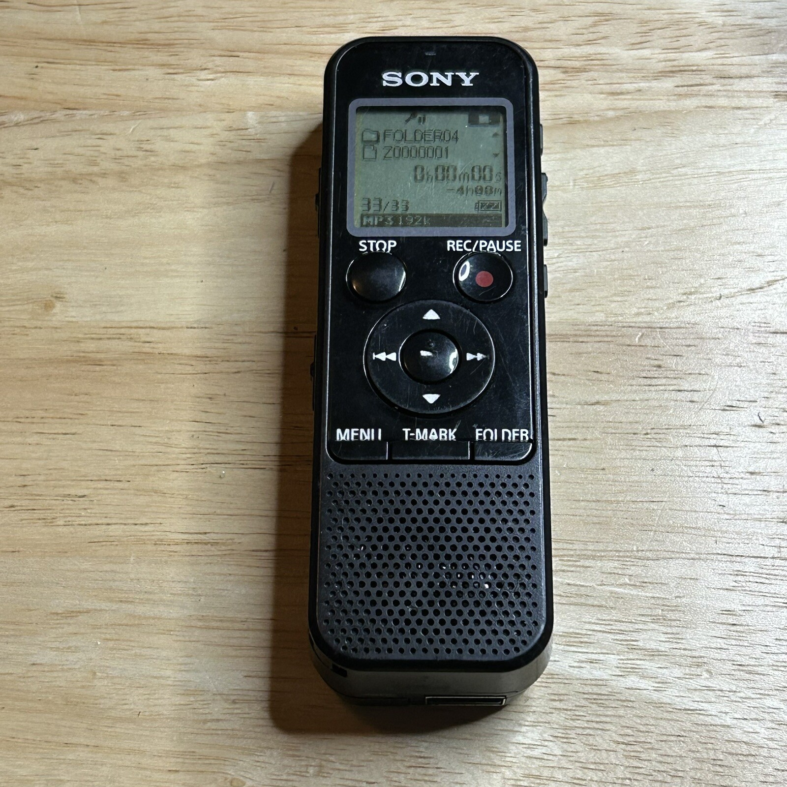 Sony Digital Voice Recorder ICDPX440 Black MP3 Micro SD USB Slot Mic