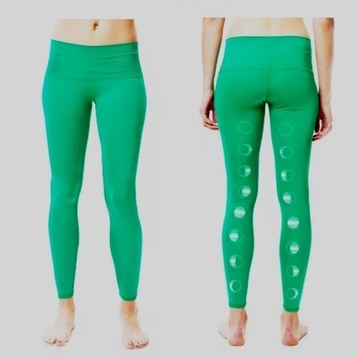 Teeki Womens Yoga Pants Green Moon 