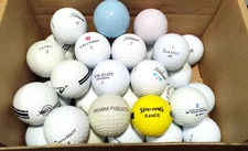 Lot of 34 Mixed Brands of Used Golf Balls