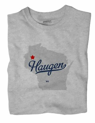 #ad #ad Haugen Wisconsin WI Wis Wisc T Shirt MAP $19.50