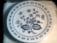 Vintage lot of 8 Plates Blue Flower • Artisan Ware National Home Products NHP