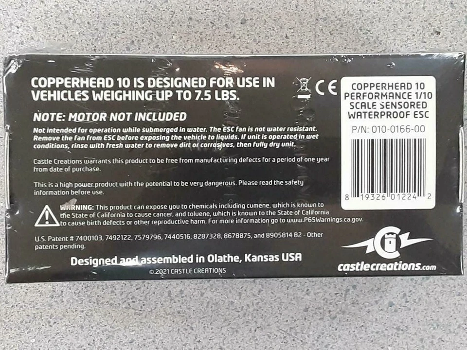 Castle Creations Copperhead 10 1/10 Scale Sensored Brushless ESC 010-0166-00 New - Image 3 of 4