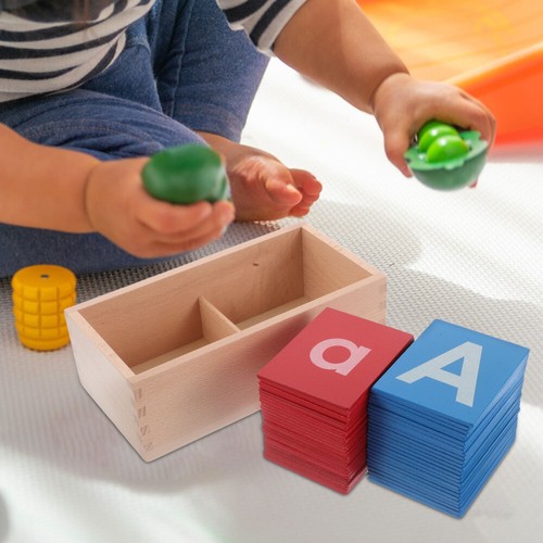 1 Set Kinder Montessori Alphabet Bord Mit Schleifpapier Buchstaben Holz Sprache - Bild 11 von 12