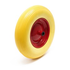 Roue complète de brouette en polyuréthane increvable Taille 3,50-8