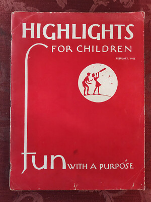 Rare HIGHLIGHTS Children's Magazine February 1952 Activities Stories Puzzles!