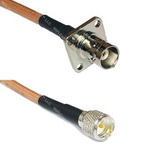 RG400 BNC Flange Female to MINI UHF MALE RF Cable FAST-SHIP LOT