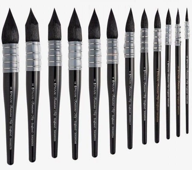 Pro Arte RSM Renaissance Mop Single Brushes Artists Watercolour - RSM