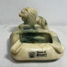 Rare Vintage House Of Stuart Soapstone Carved Lion Ashtray