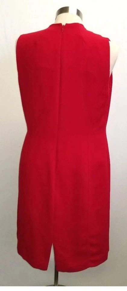 Vestido Amanda Smith para mujer 12 rojo envolvente sintético sin mangas cuello en V 2700 Foto 2 de 4