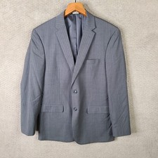 Jos A Bank Jacket Mens 41R Gray Striped Blazer Wool Slim Fit Classic Collection