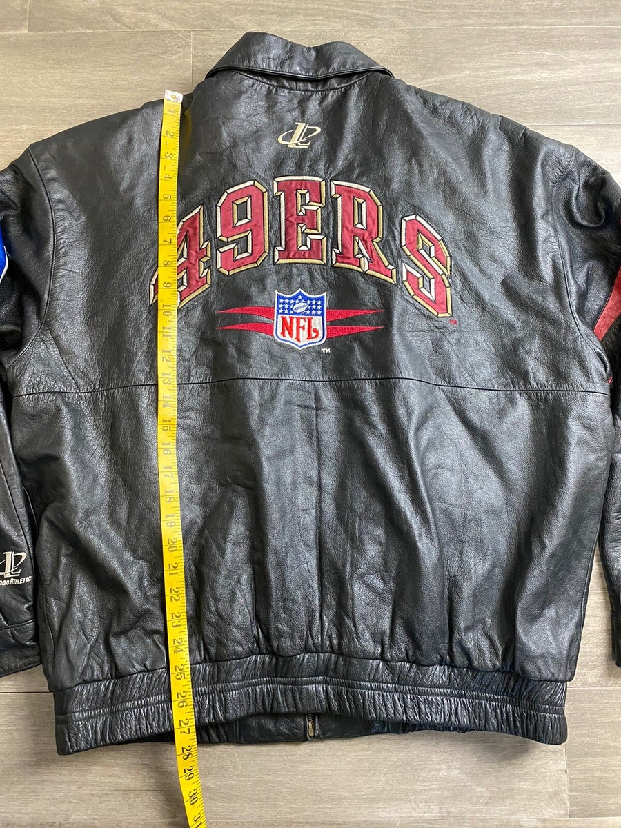 Vintage San Francisco 49ers Leather Jacket XL Logo Athletic