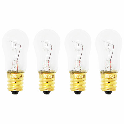 4-Pack Light Bulb for GE GSH25JSTASS, GSS25JFMDWW, HSS25GFPHWW, GSL25JFPEBS