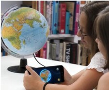 MAPPAMONDO INTERATTIVO GAIA  Ø 25 cm, per Realtà Aumentata -NUOVO