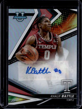 Khalif Battle Temple Basketball Topps autograph Rookie autograph card Gonzaga RC. rookie card picture