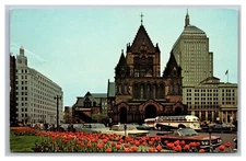 Boston, MA Mass Massachusetts Trinity Church Romaneque Unposted Chrome Postcard 