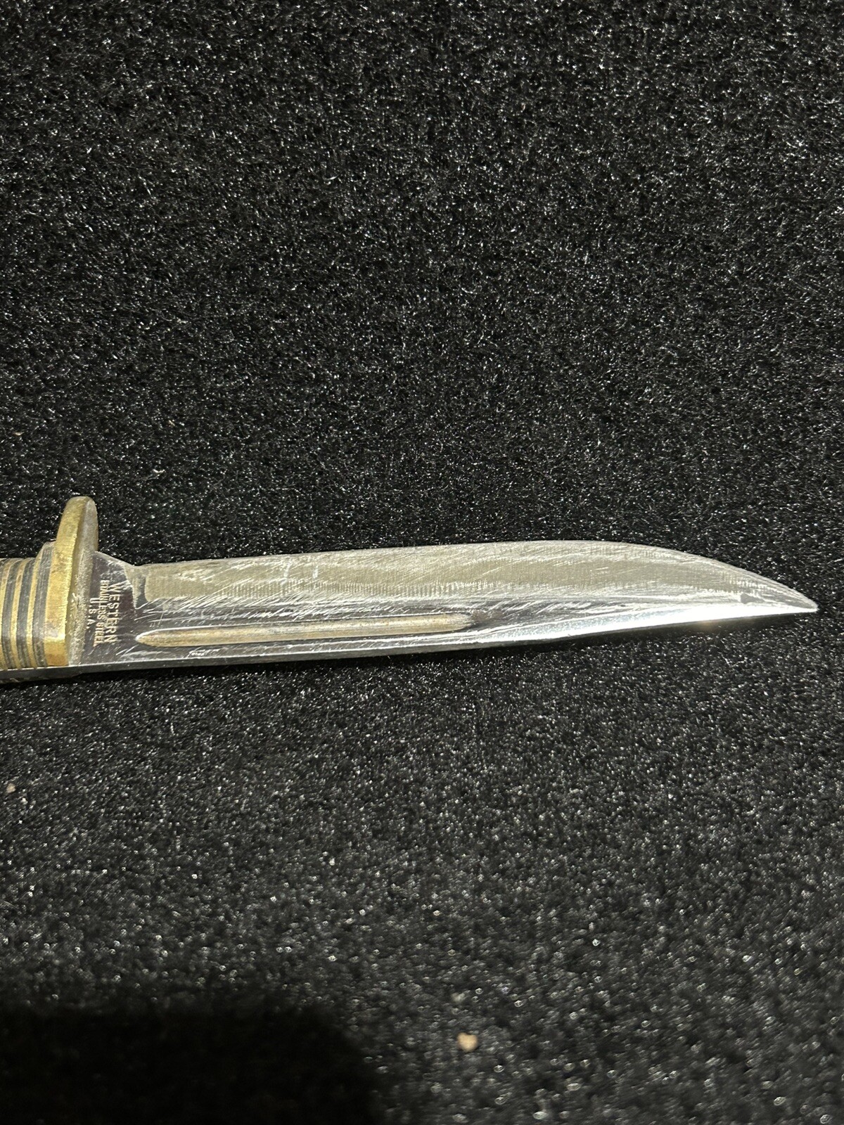 Vintage Western SH48A Fixed Blade Hunting Knife USA No Sheath B1 eBay