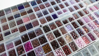 PURPLE CZECH BEADS LOT BIGGEST Assortment Czech Glass Beads SALE Czech Republic