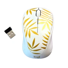 Logitech M317 Wireless Optical Mouse + 2.4 GHz USB Receiver - Bamboo White