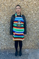 MANDILA SARAPE MEXICANA, DELANTAL, FRIDA KHALO, MUÑECA, MUNECA, MÉXICO, TALLA ÚNICA