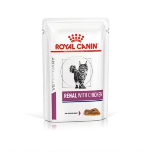 Royal Canin Feline Renal Chicken Prescription Wet Cat Food 85g (12 x pouches) - Picture 1 of 3