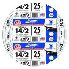 Romex SIMpull 14/2 25' Residential NM-B Cu Indoor Electrical Wire New