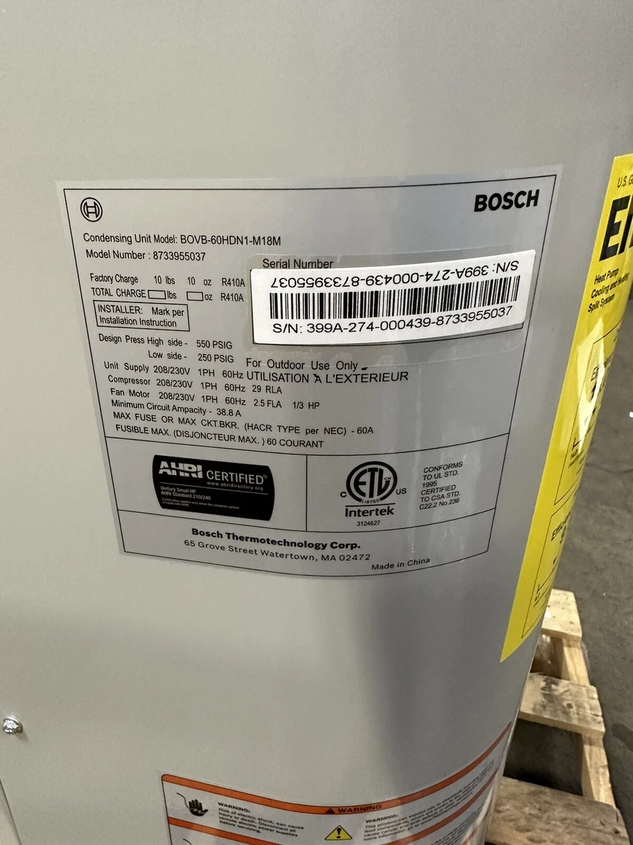 4-5 Ton Bosch Heat Pump Inverter Condenser, BOVB-60HDN1-M18M | eBay