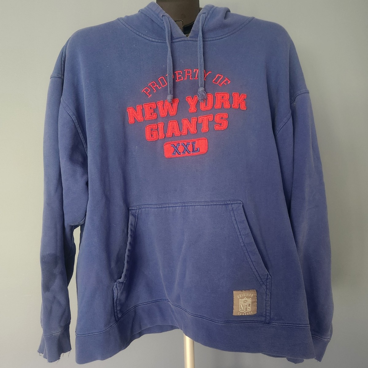 Vintage New York Giants Hoodie Reebok Gridiron Classics Blue Mens 