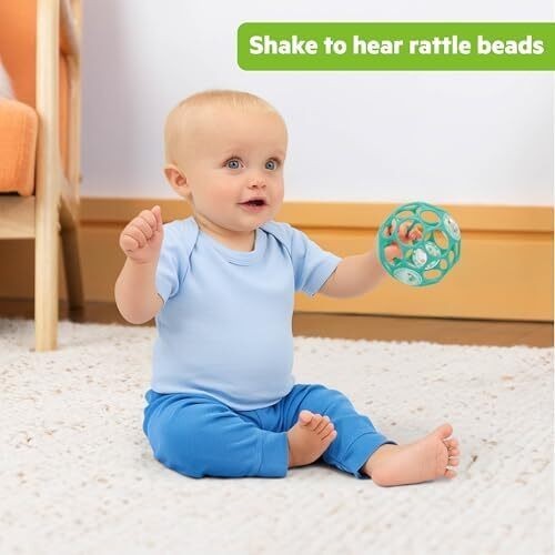 Bright Starts Oball Easy-Grasp Rattle Bpa-Free Infant Toy in Green Age Newborn — image 5