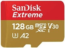 SanDisk 128GB Extreme microSDXC UHS-I Memory Card with Adapter, MSRP 37.99