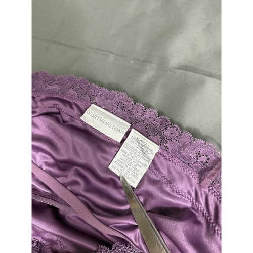 Camicia donna Worthington viola con orlo in pizzo XL senza maniche sexy - Foto 3 di 10