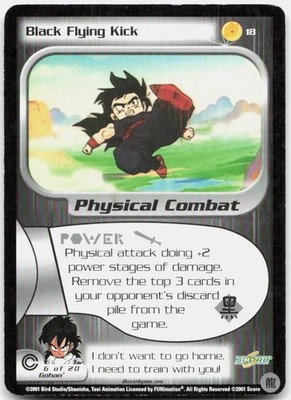 DragonBall Z TCG Black Flying Kick #6/20 Toei Animation 2001 MP