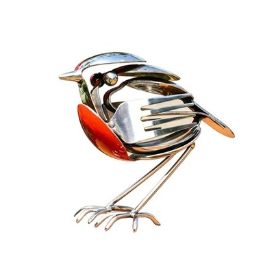 Chester' The Robin Scrap Metal Art Garden Sculpture Vogelstatue für den Hinterh