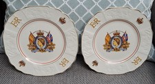 Vintage Myott 1953 Royal Commemorative Plates Queen Elizabeth II Coronation x 2