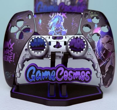 GAME COSMOS Jinx Arcane League Of Legends FanArt Custom Replacement Shell for PS5 Controller