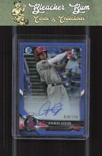 2018 Bowman Draft Jeremiah Jackson Chrome Draft Pick Auto Blue Refractor Auto
