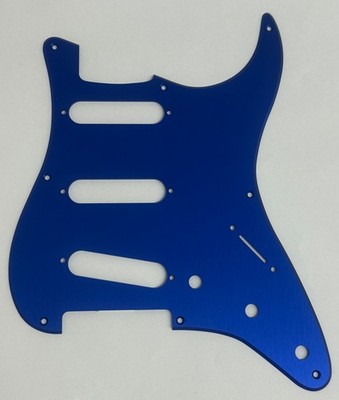 1 Ply Blue Brushed Aluminum Pickguard Fit US Fender 57' 8 screw Stratocast Style