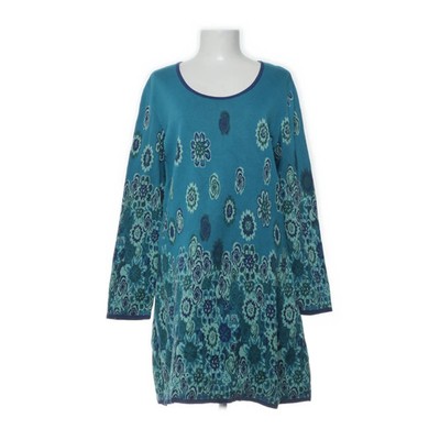 Deerberg, Kleid, Größe: L, Blau/Mehrfarbig, Bio-Baumwolle, Medaillon #RBx