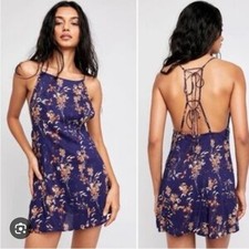 Intimately Free People Women’s In Control Mini Dress Navy Blue Xs