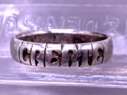 Vintage Sterling Silver hand carved band ring "CREATE" ring size 10