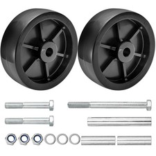 2 Pack 6 Inch Boat Trailer Jack Wheels Universal Black Plastic Caster Wheels