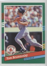1991 Donruss Tom Brunansky (3 Yellow Stripes on Right Border) #513 1i3