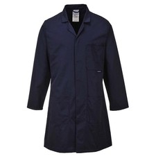 Portwest C852 Engineering Lab Coat Navy Blue Hard - Wearing Food Hygiene MEDIUM