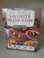 Vtg Great American Favorite Brand-name Cookbook Collector's Edition Gold Gilding