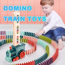 Domino Train Toy Set 120pcs Automatic Laying Puzzle Chain Reaction Kids Gift
