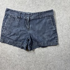 LOFT Ann Taylor Womens Denim Shorts Size 6 Blue Dark Wash 100 Cotton Cuffed 32