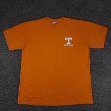 Vintage Tennessee Volunteers T Shirt Men XL Orange Football Graphic USA Made Y2K