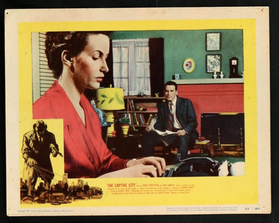 THE CAPTIVE CITY 1952 JOHN FORSYTHE JOAN CAMDEN orig LOBBY CARD noir crime