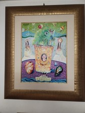 ANTONIO POSSENTI  - UN PESCE VERDE  -  olio su tela - cm 30x40 ARCHIVIATO